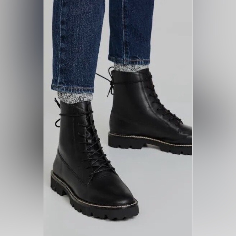 EUC. MADEWELL The Citywalk Lugsole Lace-Up Boot. 7.5M Black.